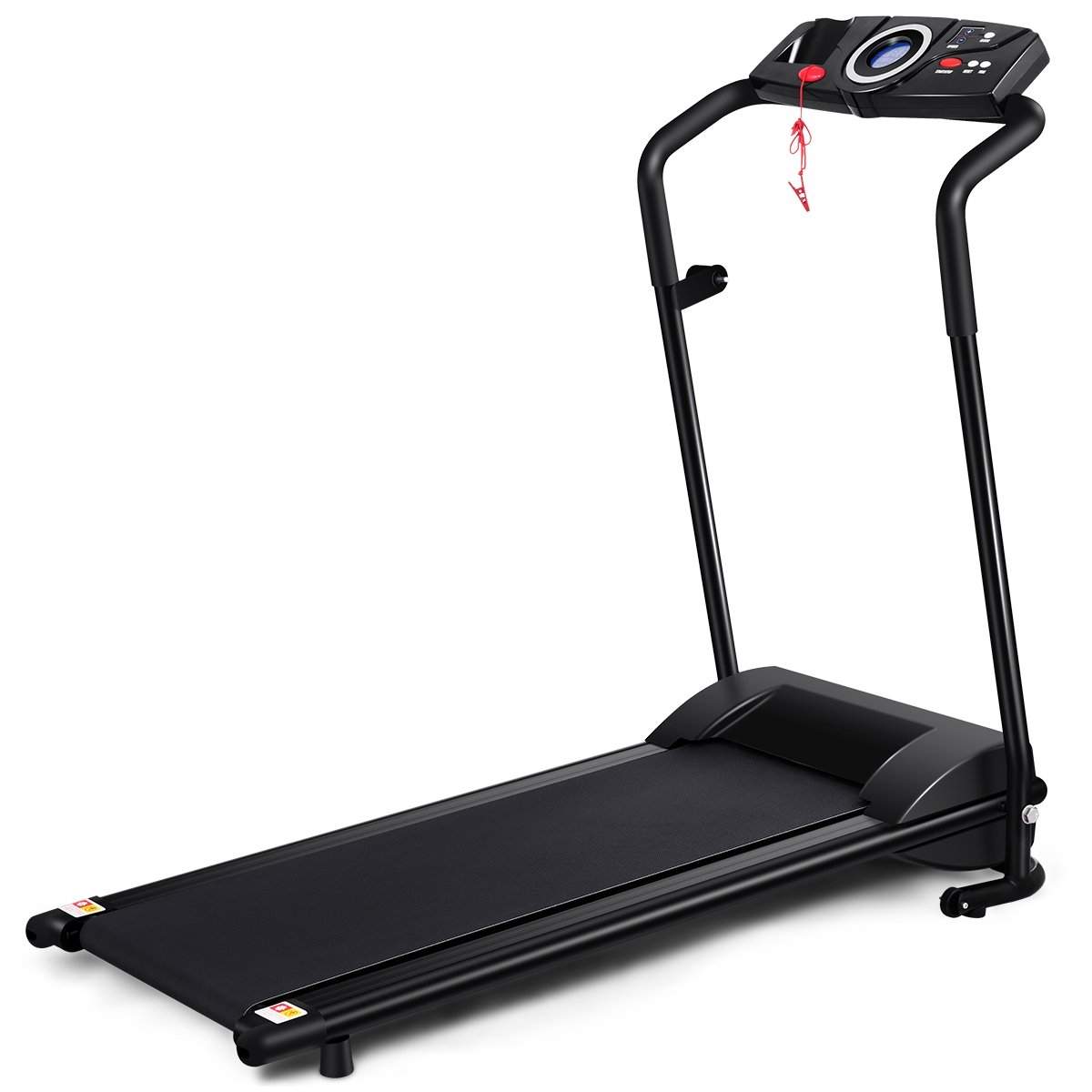Elektrisk løbebånd foldbar motionscykel rullebar fitnessenhed LCD-skærm