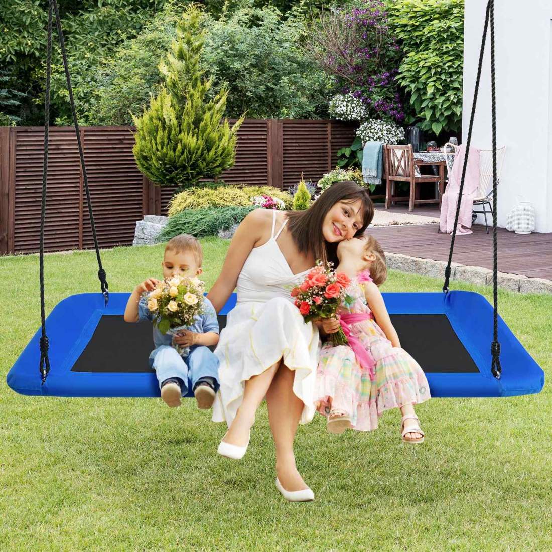 Trädgunga för barn inomhus och utomhus Trädgunga med justerbara rep Blå | Mode & Accessoarer - Smycken, Smyckesset & Tillbehör - Ringar | Pryloteket