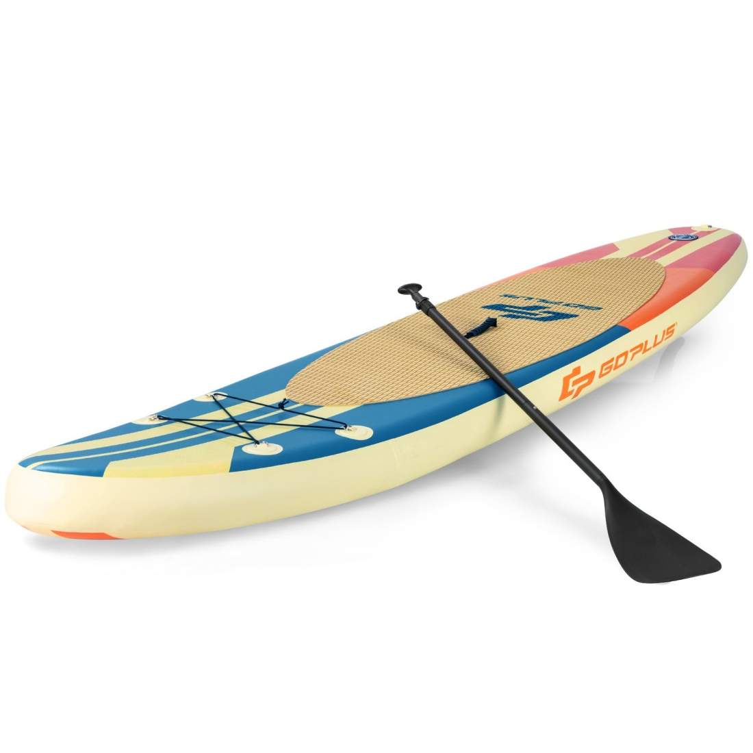 Uppblåsbar Paddle Board Båt Stand-Up Surfbräda 335 x 76 x 15 cm Randmönster Färgglad | Elektronik - Tillbehör Mobil & Surfplatta - Mobiltillbehör - Mobilkablar - Tillbehör | Pryloteket
