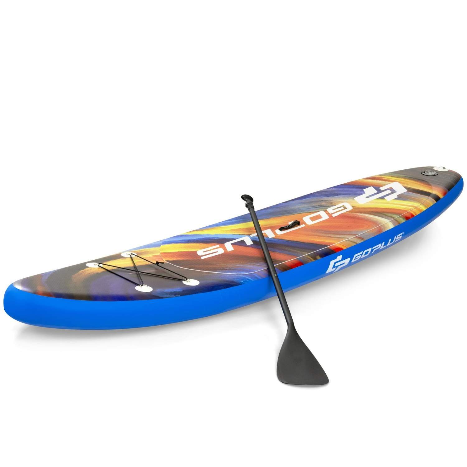 Oppustelig stand up surfbræt udvidet bræt 320 x 76 x 15 cm stjernehimmel mønster farverigt