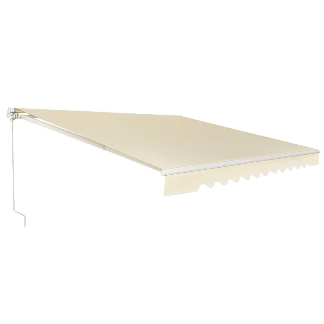 Markis med vev infällbar markis aluminium uteplats solskydd 3 x 2,5 m beige | Hem & Hobby - Hem & Hushåll - Balkong | Pryloteket