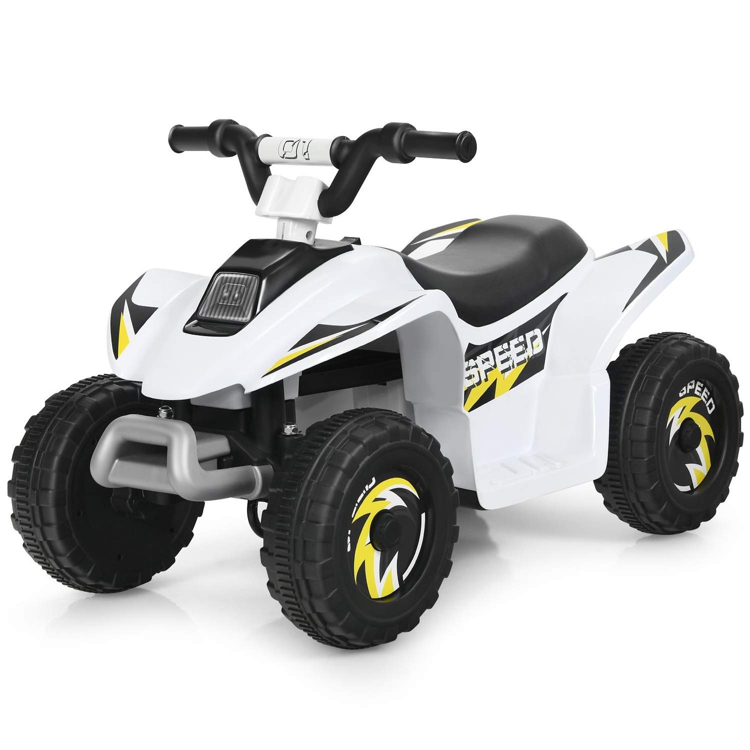 6V batteridrevet Quad Mini Quad til småbørn 73 x 40 x 44,5 cm Hvid