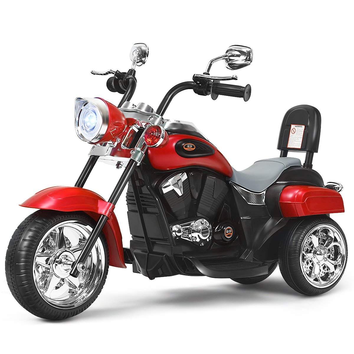 Chopper-stil motorcykel elektrisk motorcykel børne motorcykel motorcykel 91 x 48 x 64 cm rød + sort