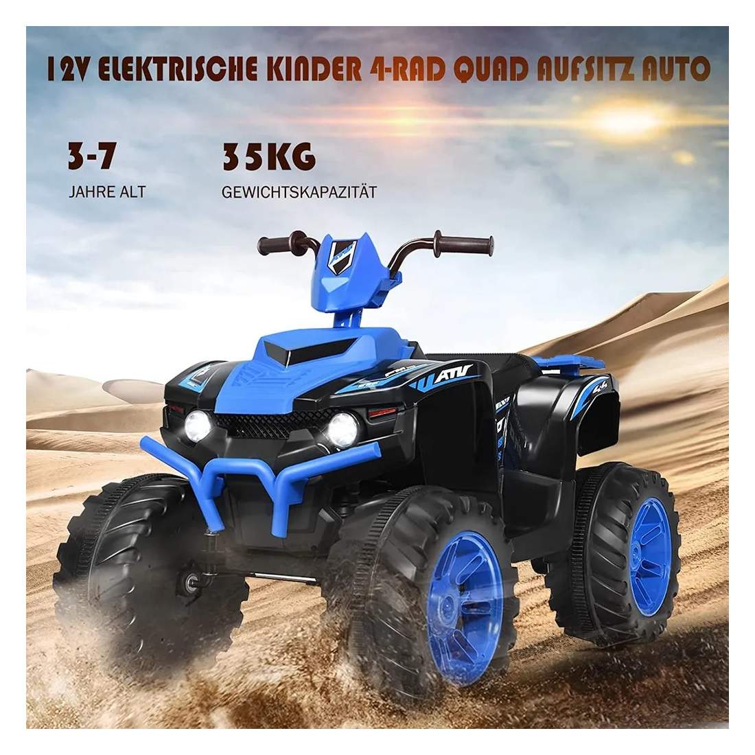 12V Elektrisk fyrhjuling för barn med strålkastare Mini elektrisk fyrhjuling med musik & horn 4 hjul Fyrhjuling för barn 2,8-5 k | Hälsa & Skönhet - Personvård - Vård & Rehabilitering - Hållning | Pryloteket