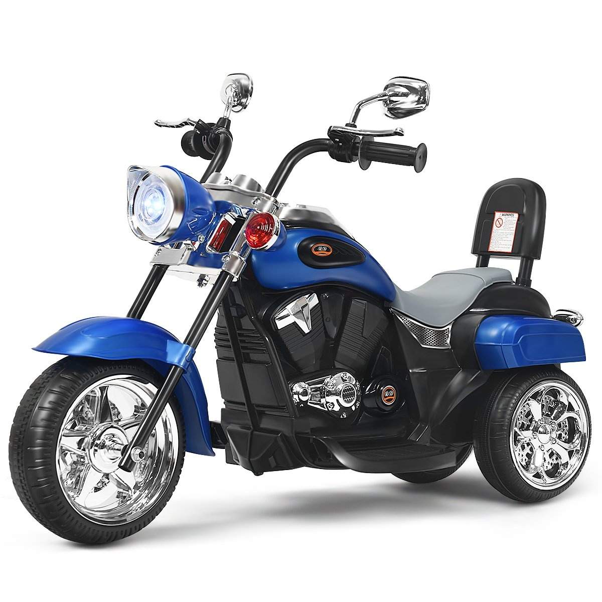 6V elmotorcykel med justerbare forlygter motorcykel 91 x 48 x 64 cm blå + sort