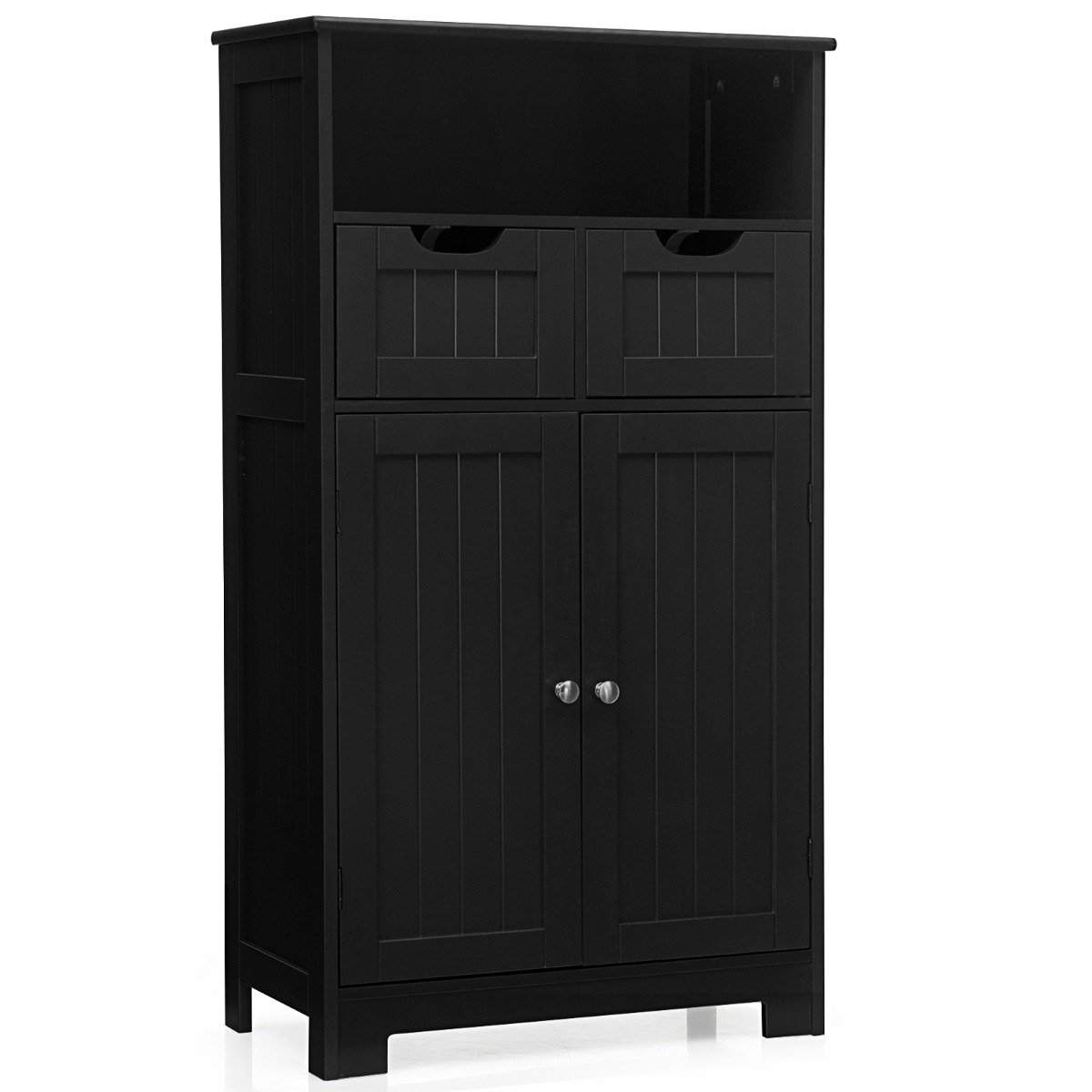 Badrumsskåp med höjdjusterbar hylla badrumsskåp 60 x 30 x 109 cm svart | Hem & Hobby - Hem & Hushåll - Badrum | Pryloteket