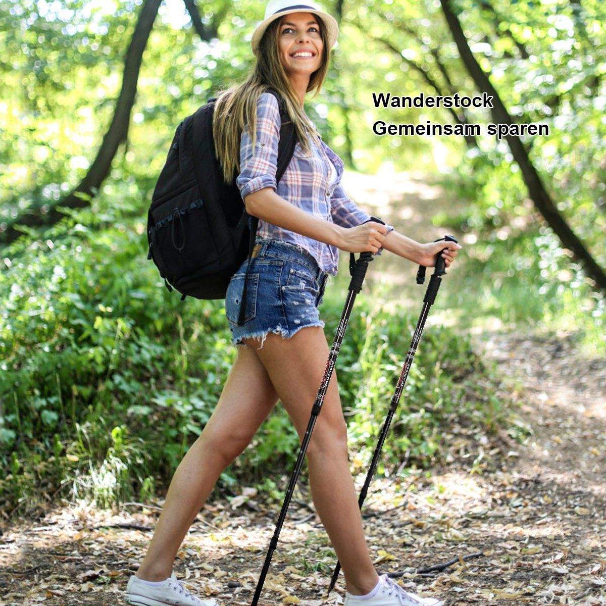 Vandringsstavar paket med 2 justerbara klätterstavar 66-137 cm svarta | Elektronik - Tillbehör Mobil & Surfplatta - Mobiltillbehör - Mobilkablar - Tillbehör | Pryloteket