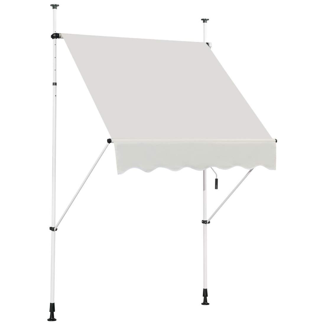 Teleskopisk markis solskydd UV-avvisande vattentät markis 150 x 120 cm beige | Hem & Hobby - Hem & Hushåll - Balkong | Pryloteket