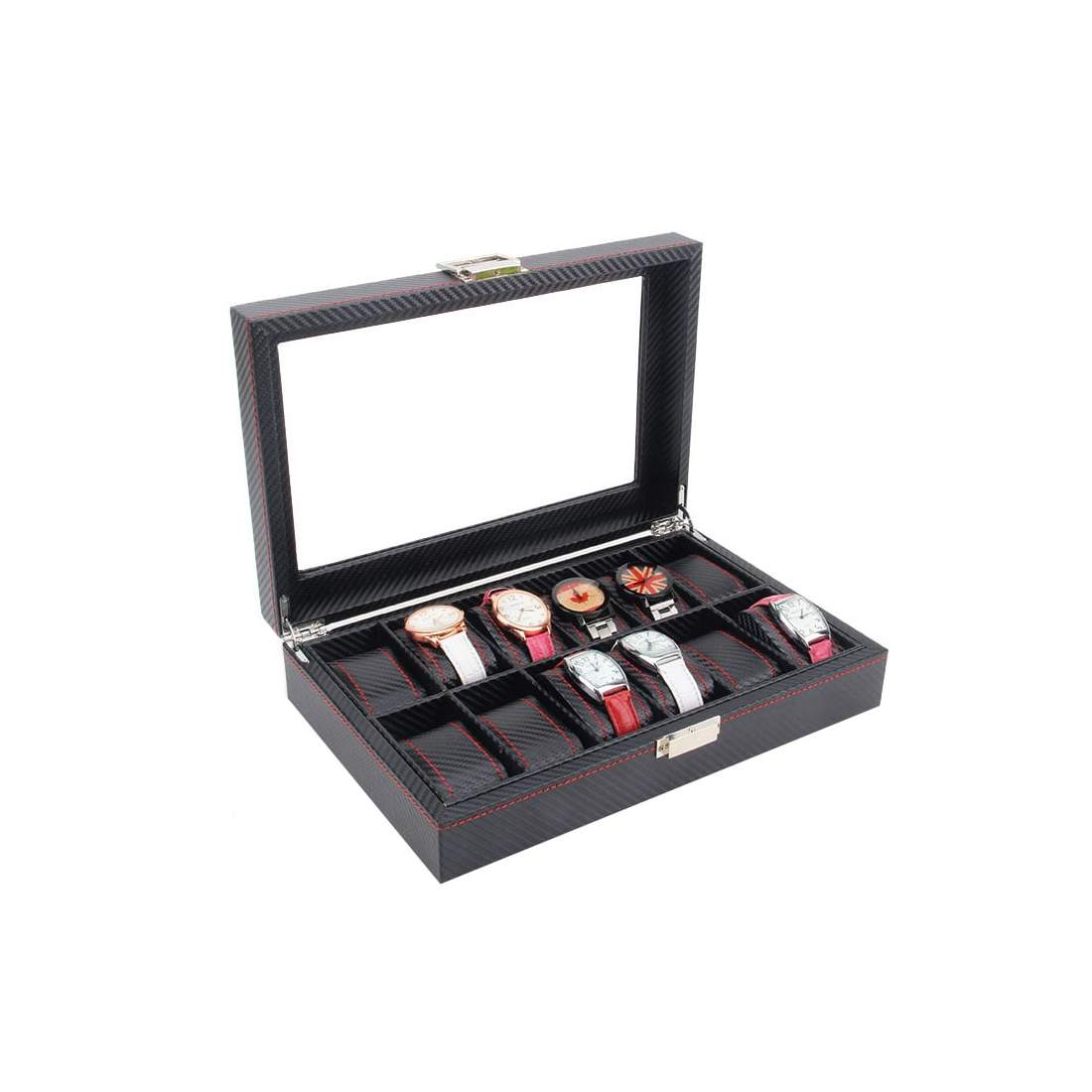 Sportig Klockbox / Klocklåda / Urbox i Kolfiber - 12 klockor | Mode & Accessoarer - Klockor & Klocklådor - Klocklådor | Pryloteket