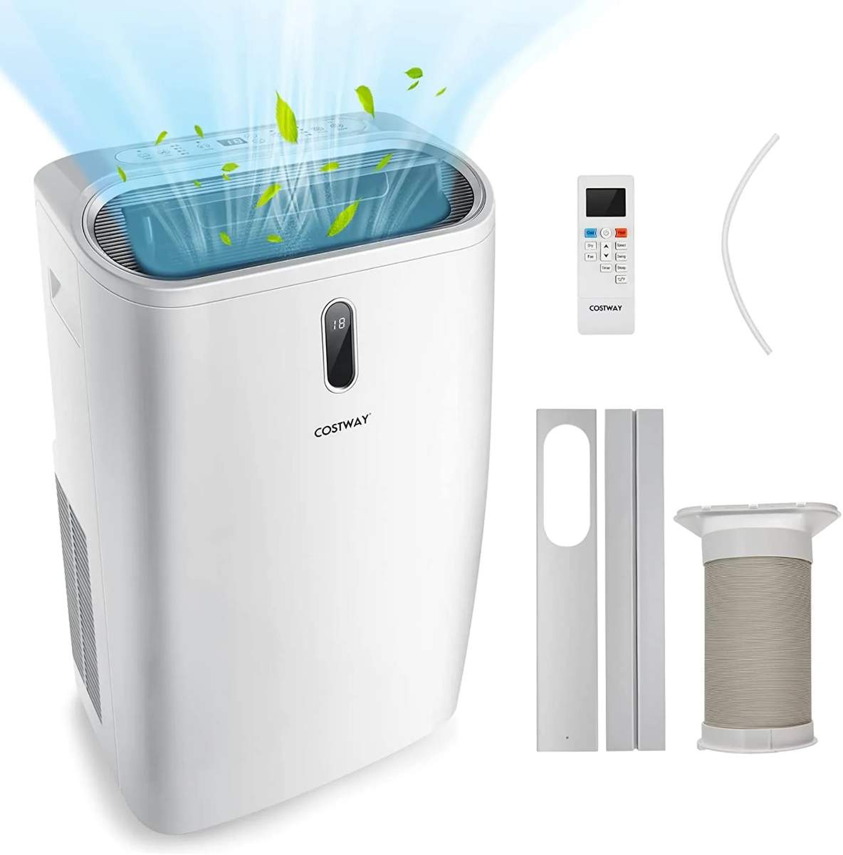 5 i 1 luftkonditionering 14000 BTU Värme & Kyla & Fläkt & Avfuktning Bärbar luftkonditionering för 40 ㎡ 44,5 x 39 x 77 cm Vit | Elektronik - Tillbehör Mobil & Surfplatta - Mobiltillbehör - Mobilkablar - Tillbehör | Pryloteket