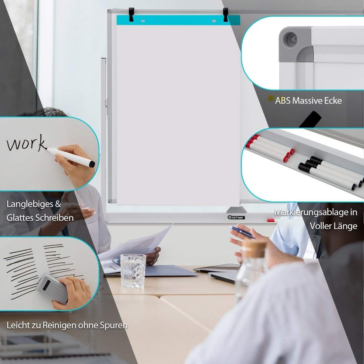 Magnetisk dubbelsidig whiteboardtavla med hjul för klassrummet på kontoret och hemma | Elektronik - Tillbehör Mobil & Surfplatta - Mobiltillbehör - Mobilkablar - Tillbehör | Pryloteket