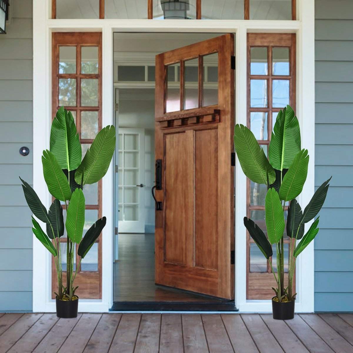 Kunstig Plante Kunstig Grøn Plante 160cm Tropical Palm Artificial Monstera Snake Plant