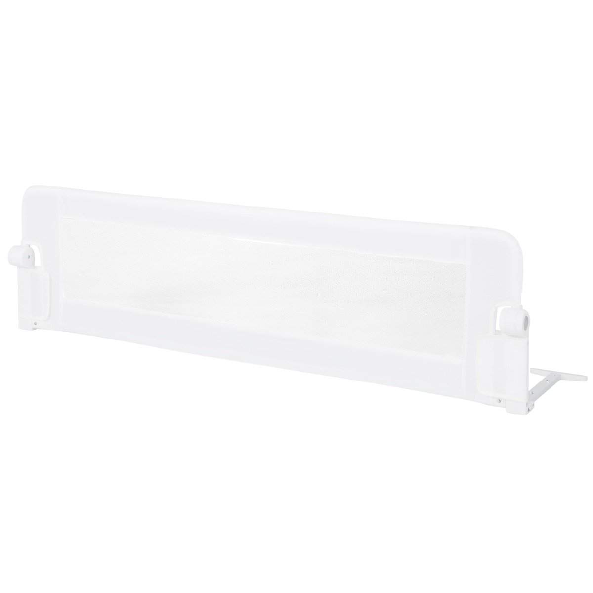 Sammenklappelig sikkerhedslåge til tremmesenge med justerbare stropper 150x40,5x42 cm hvid