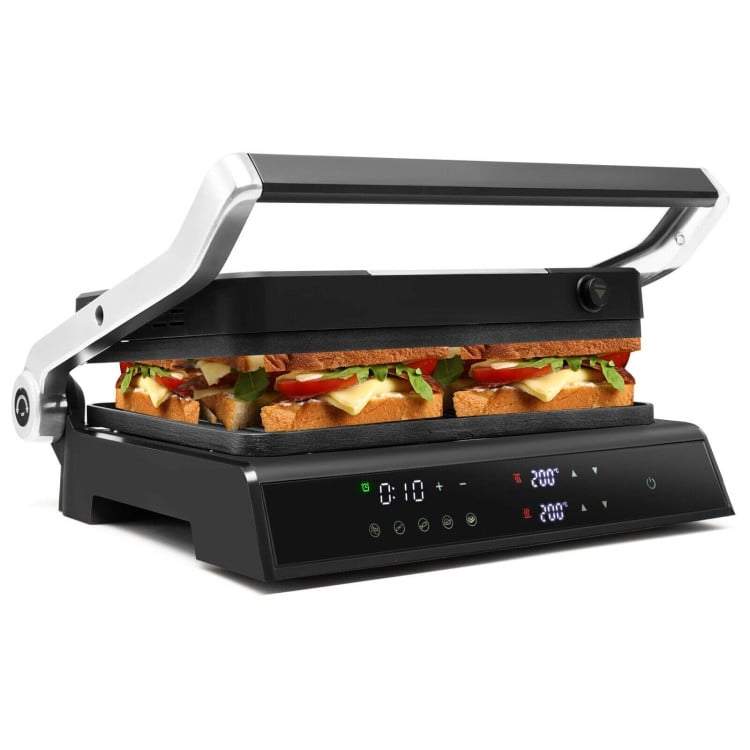 3-i-1 1800W Panini Press Grill med non-stick plader elektrisk grill