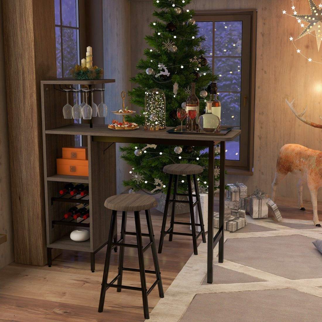 3-delat barbord & stolset matbordsset i bänkhöjd brun | Hem & Hobby - Hem & Hushåll - Kök - Servering - Bestick | Pryloteket