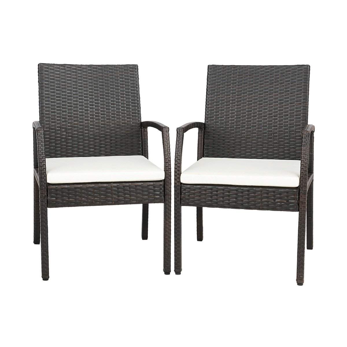 Udendørs PE rattanstole med bløde lynlåspuder rattanstol til haven