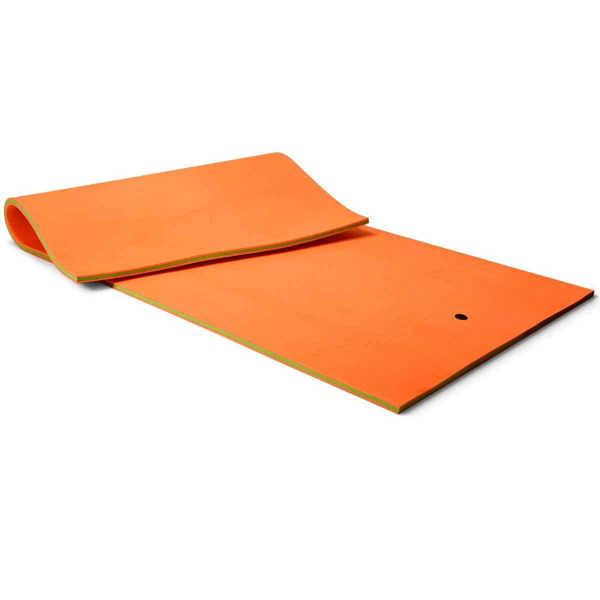 Flydende vandmåtte 3-lags rivefast XPE-skummåtte 355 x 183 x 3,5 cm Orange