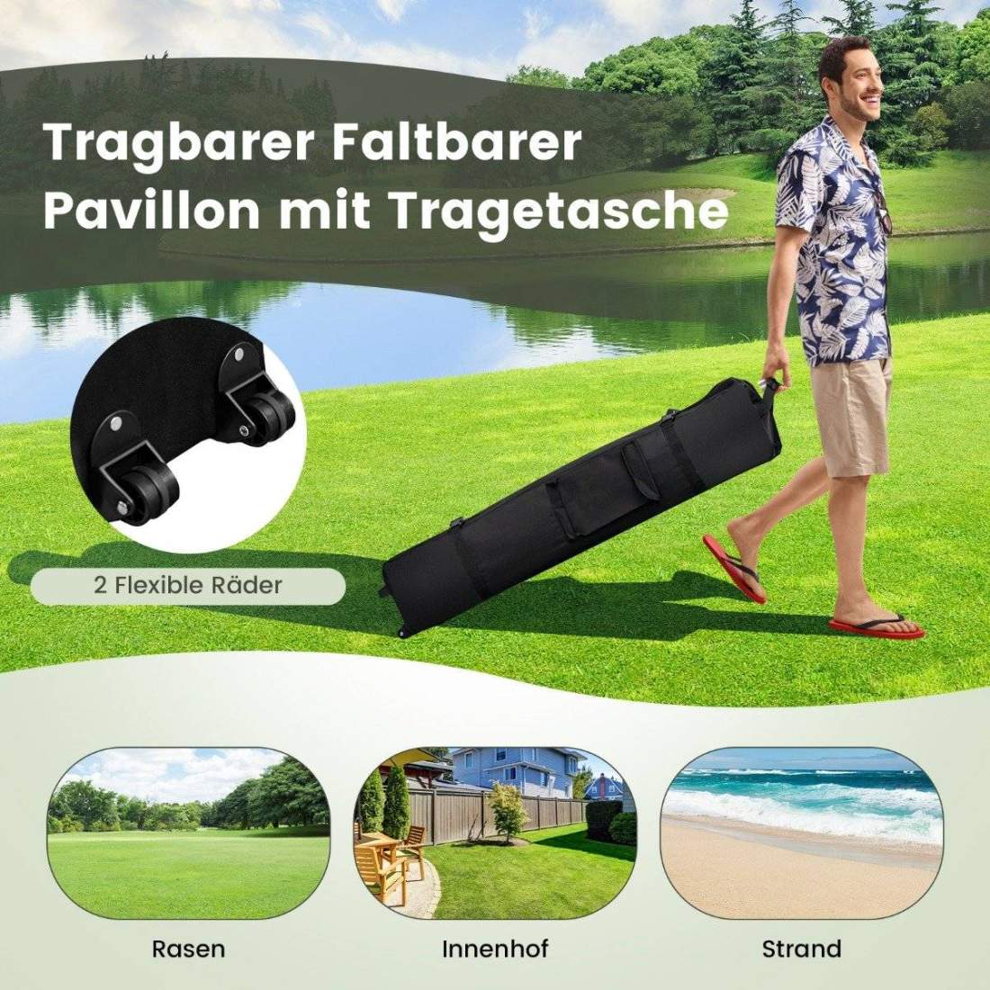 4 x 4 m lusthus trädgårdspaviljong med mesh sidoväggar UV-skydd 50+ grå | Hem & Hobby | Pryloteket