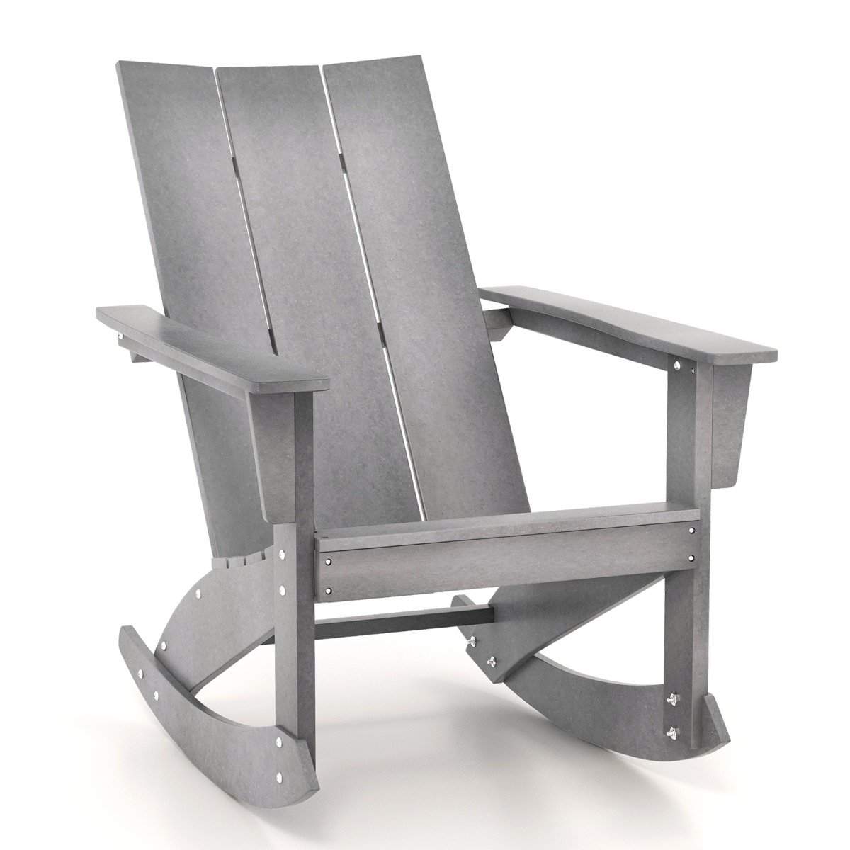 Gungstol utomhus Adirondack trädgårdsstol gjord av HDPE 93 x 55,5 x 90 cm grå | Elektronik - Tillbehör Mobil & Surfplatta - Mobiltillbehör - Mobilkablar - Tillbehör | Pryloteket