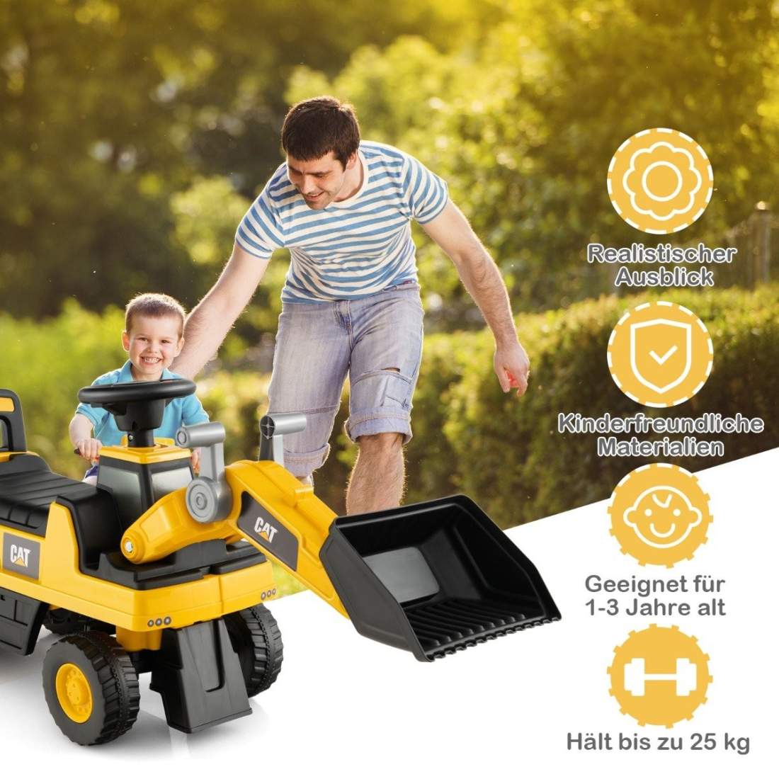 Barnstolsgrävmaskin med förvaringsutrymme under sitsen & justerbar skopa för 1-3 åringar | Hälsa & Skönhet - Personvård - Vård & Rehabilitering - Hållning | Pryloteket