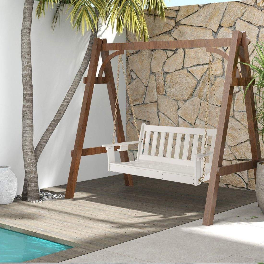 137 cm lång hänggunga av HDPE med dold mugghållare & justerbara säkerhetskedjor med 320 kg lastkapacitet | Elektronik - Kablar & Adaptrar - Adaptrar & Signalomvandlare - USB | Pryloteket