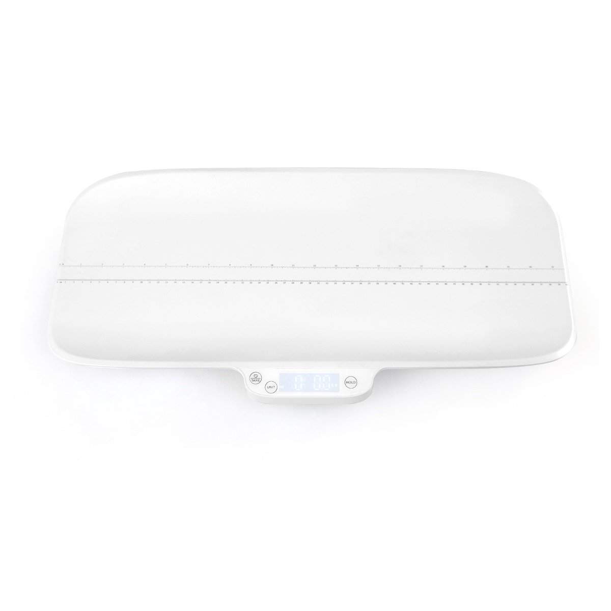 Digital babyvægt, multifunktionel børnevægt med 4 måletilstande, op til 30 kg bæreevne, hvid
