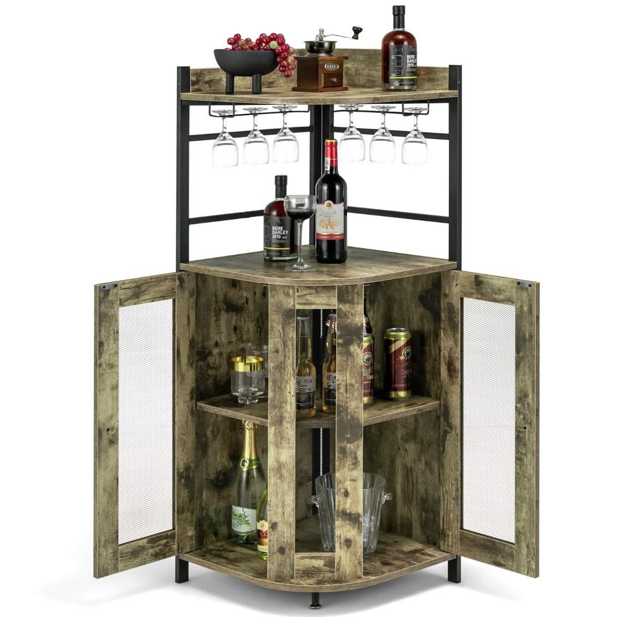 Vinskåp industribarskåp med glashållare köksskåpshörna 48 x 48 x 130 cm | Elektronik - Tillbehör Mobil & Surfplatta - Mobiltillbehör - Mobilkablar - Tillbehör | Pryloteket