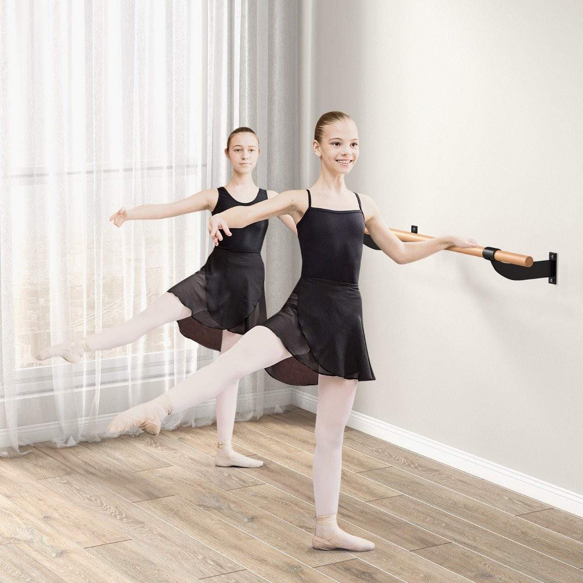 120 cm lang dansebar vægmonteret balletbar balletudstyr Fast højde fitnessbar