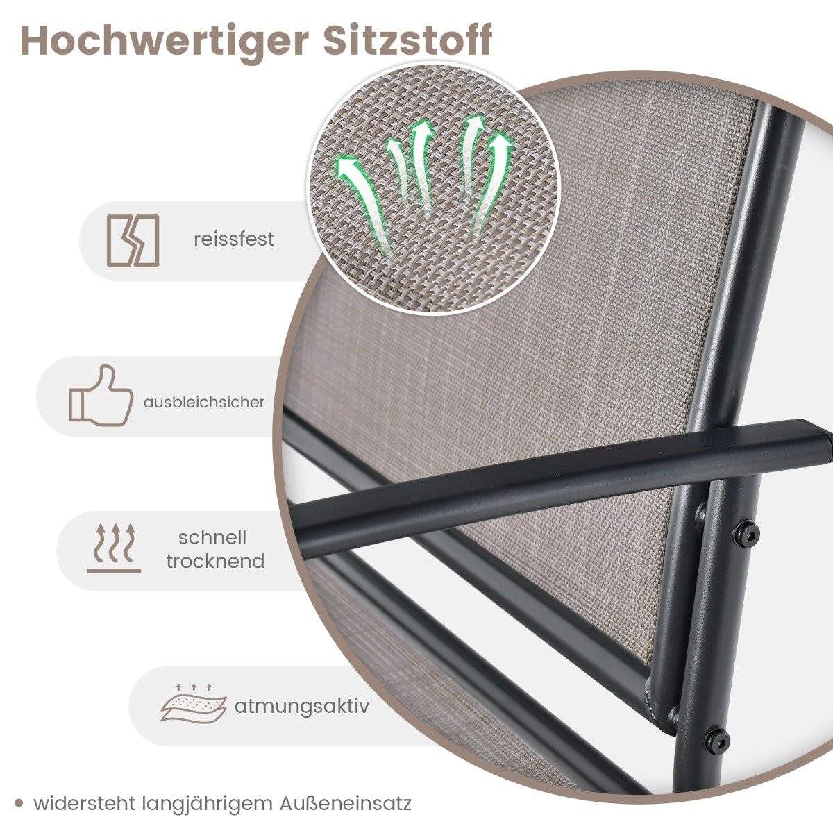 2-personers gyngebænk med sofabord altanmøbelsæt havebænk af tekstilen