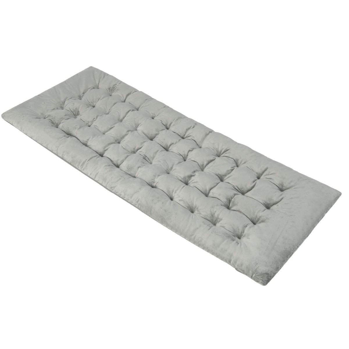 190 x 70 cm feltsengshynde i bomuld 7 cm tyk madras med 4 fastgørelsesstropper grå