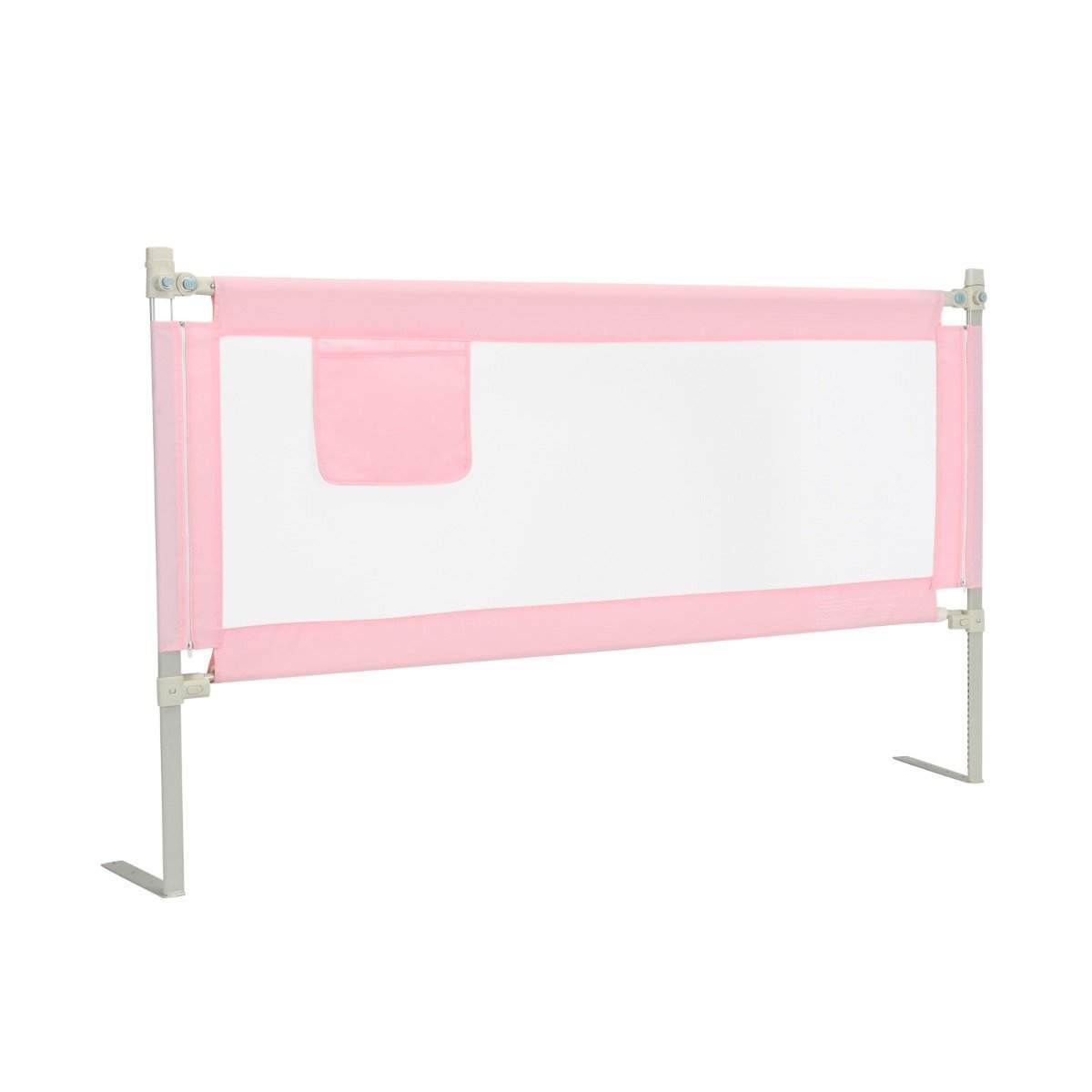 175 cm sengehest med 24 justerbare højder & sidelomme sengebeskytter pink