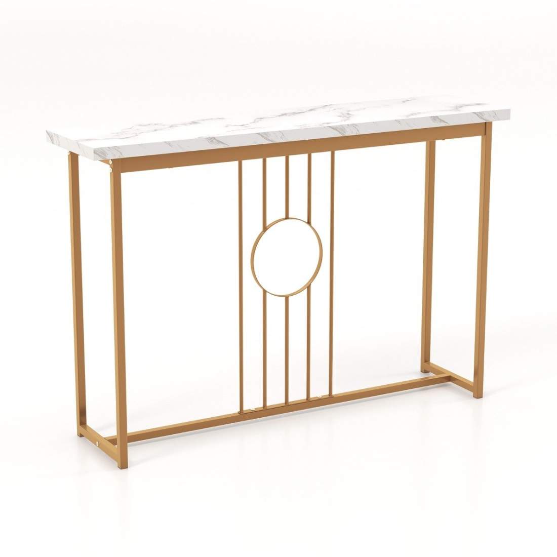 Konsolbord i marmorlook med metallram och justerbara fotkuddar | Hem & Hobby - Hem & Hushåll - Förvaring & Organisering - Paraplyställ | Pryloteket