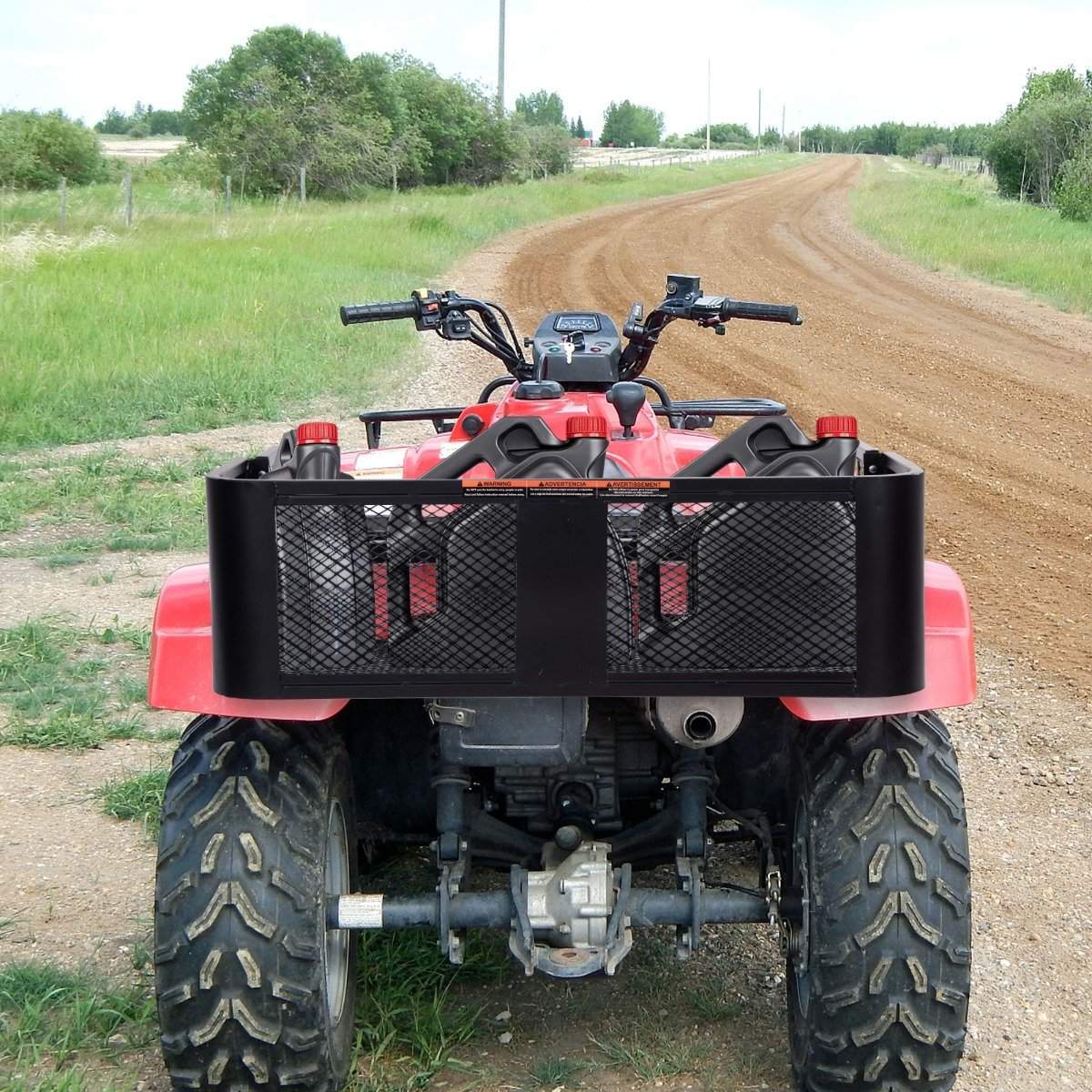 Lastkurv til ATV/UTV Universal bagestativ med mesh-design Bagopbevaringskurv 104 x 67 x 31,5 cm