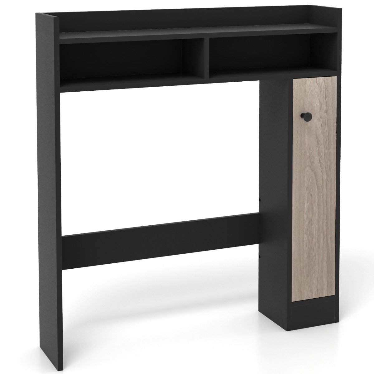 Toiletskab, overmonteret badeværelsesskab med justerbare hylder, toiletstativ