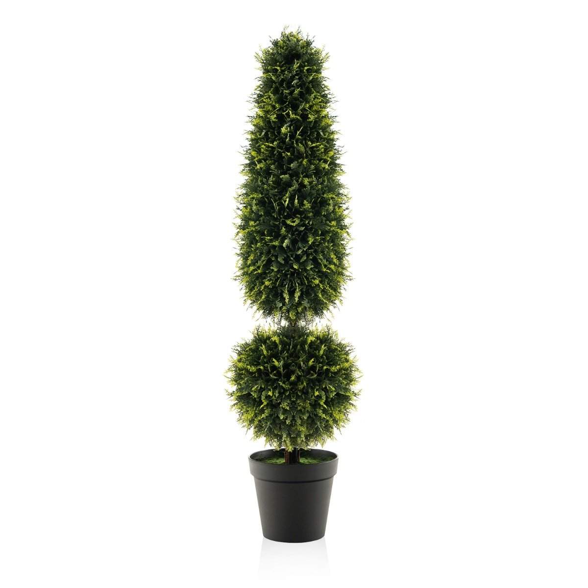 120 cm kunstig plante kunstigt træ med pottepotte buksbom topiary grøn
