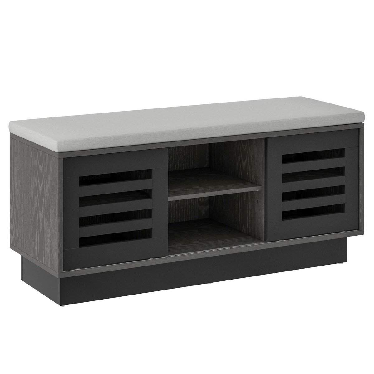 2 i 1 bänk & skoställ med 6 fack & 3 justerbara hyllor 99,5 x 34,5 x 46 cm grå | Hem & Hobby - Hem & Hushåll - Sovrum | Pryloteket