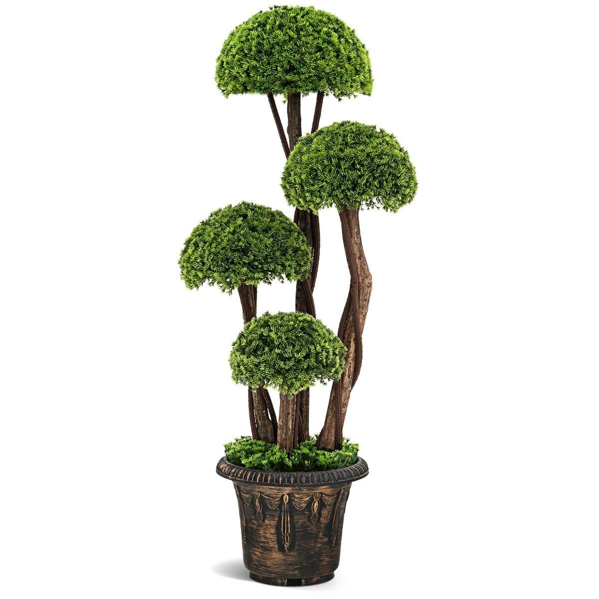 Kunstigt topiary træ lavet af cedertræ dekorativt kunstigt træ 90 cm