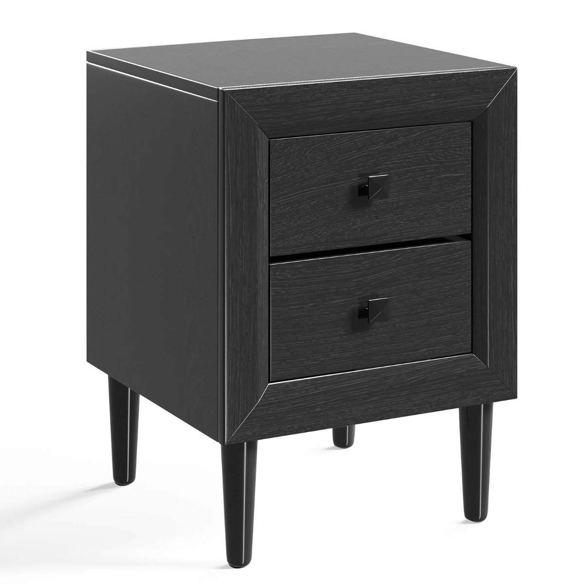Sengeborde træ sidebord med 2 skuffer sofabord moderne sofabord sort
