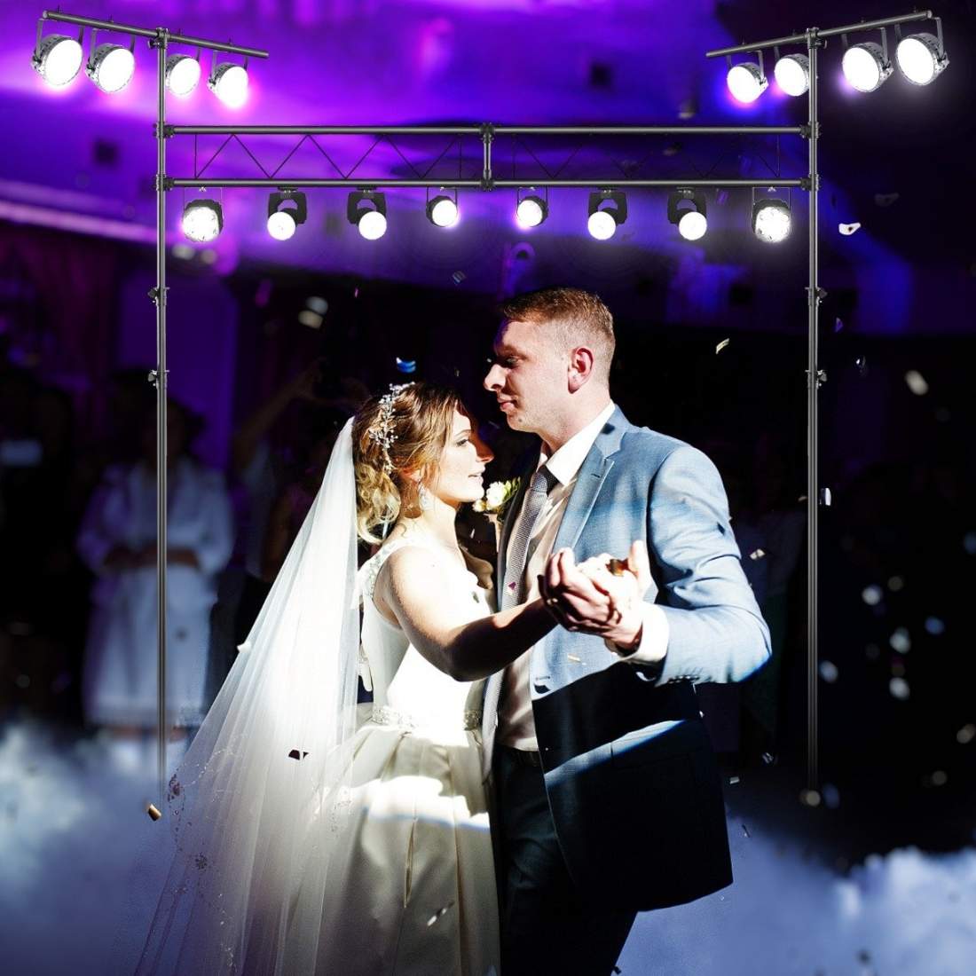 Heavy Duty Metal DJ Light Stand med justerbar höjd Infällbar T-Bar Stativ Stativ Svart | Sport & Fritid - Friluftsliv & Camping - Belysning | Pryloteket