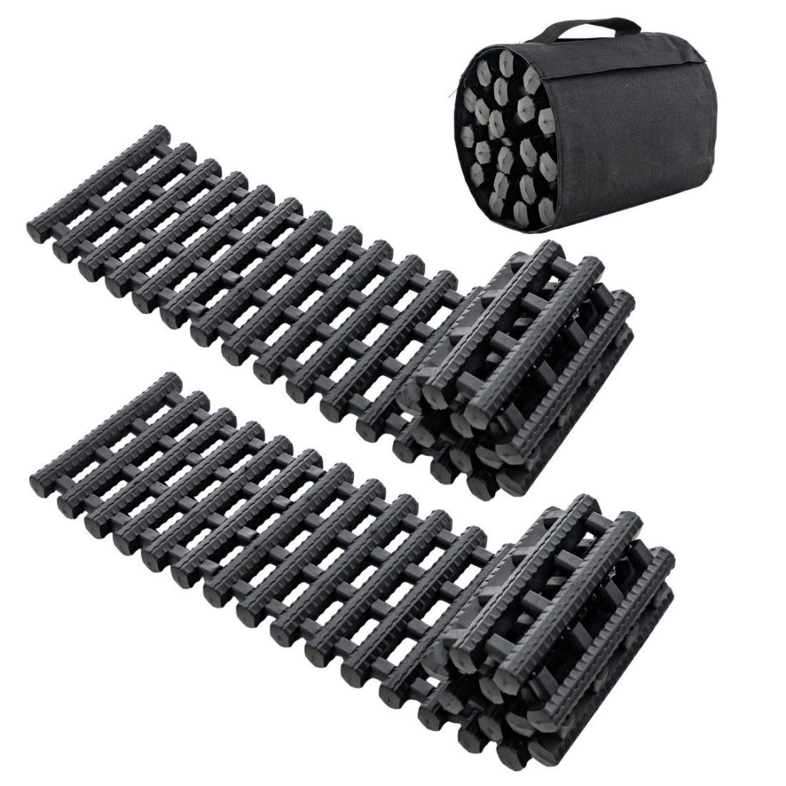 2-pack däck dragmattor med väska nödhjälpmedel svart 82 x 21 x 2,8 cm | Hem & Hobby | Pryloteket