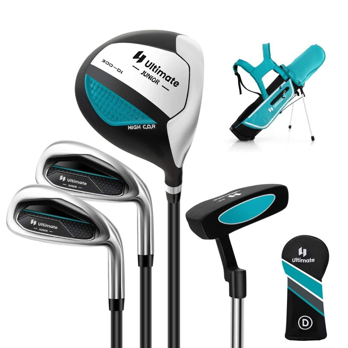 4-delat barngolfklubbset med golfbag och regnskydd för barn i åldern 8-10 år blå | Elektronik - Tillbehör Mobil & Surfplatta - Mobiltillbehör - Mobilkablar - Tillbehör | Pryloteket