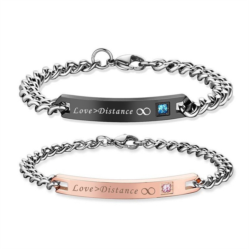 Kærlighedsarmbånd/Parsmykke - Love is greater than Distance