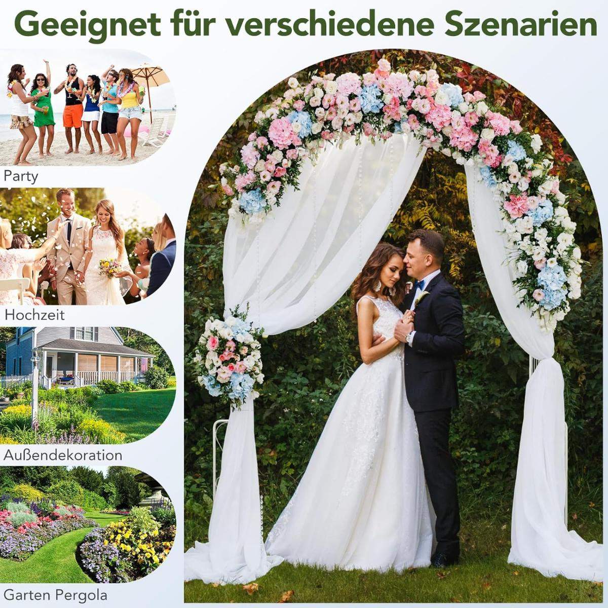 Rosebuebue Metalhavebue til klatreplanter og roser Trellis Country House Style 167 x 37 x 240 cm Hvid