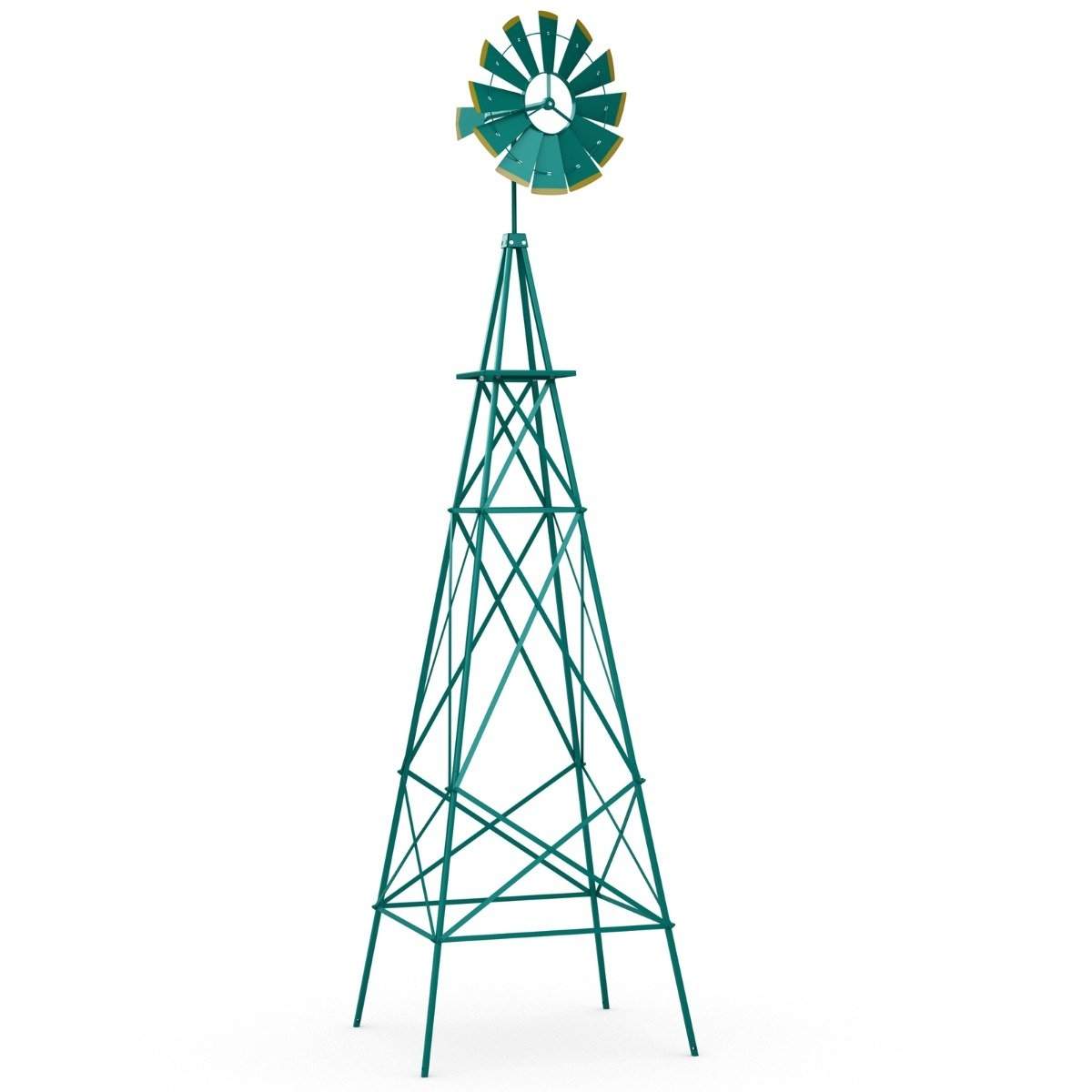 Metal Pinwheel med 4 stödben väderbeständig väderkvarn för trädgård 67 x 67 x 253 cm Grön | Hem & Hobby - Husdjur - Katt | Pryloteket