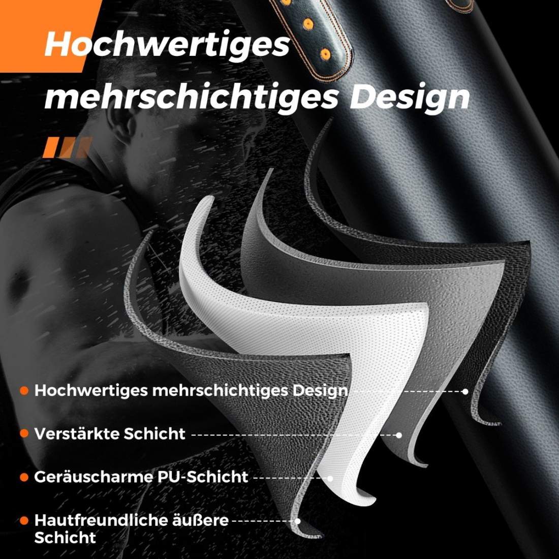 Tung boxningssäck för vuxna 4 i 1 hängande boxningssäck med 12OZ boxningshandskar | Sport & Fritid - Träning - Träningsredskap - Styrketräning | Pryloteket