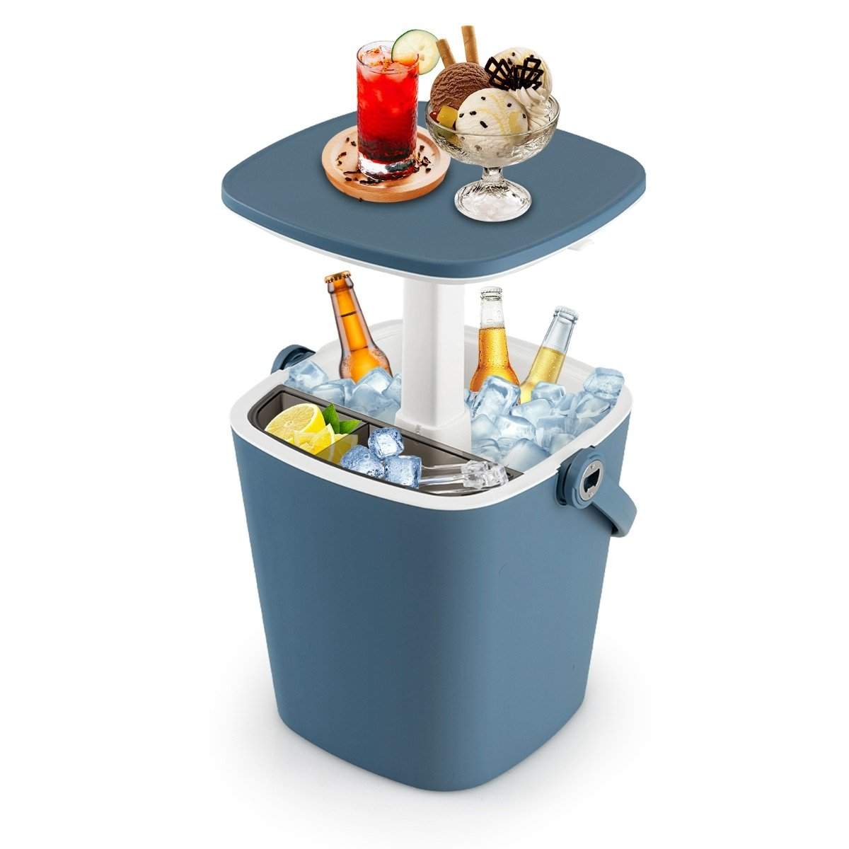 15L Portabel Cool Bar med lyftbar bordsskiva & Flasköppnare sidobord kylbox blå | Elektronik - Speltillbehör - Nintendo - Nintendo Switch - Skal | Pryloteket