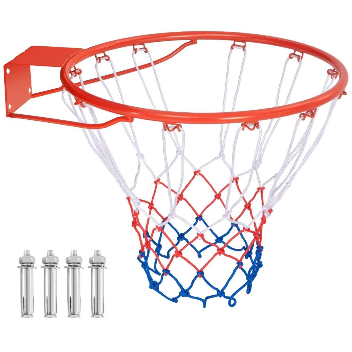 Ø45cm basketballkurv med ring & Net til dør & Vægmonteret indendørs Mini Basketball Hoop Orange