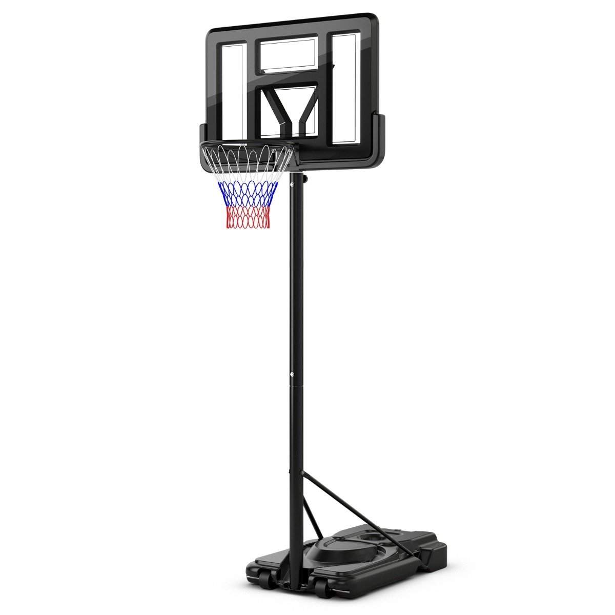 170-305 cm Højdejusterbar Basketballstativ Udendørs Basketballbøjle med stativ
