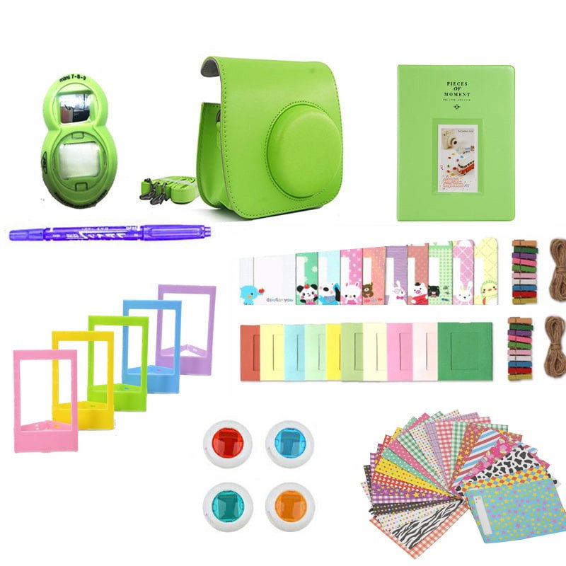 Tilbehørssæt til Fujifilm Instax Mini 8 / 9 - Lime Green
