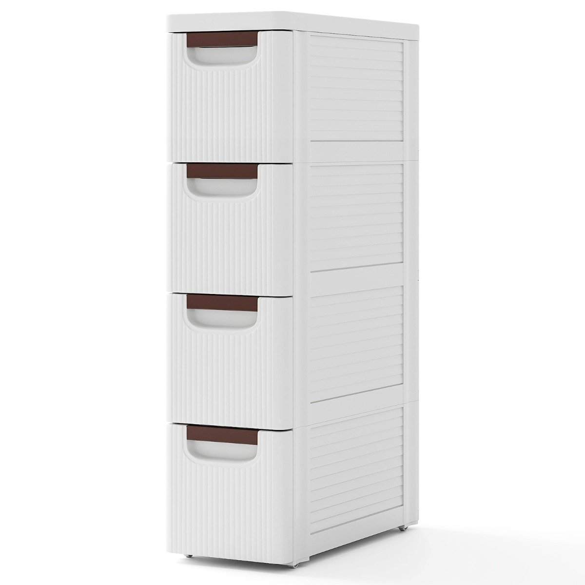 Smalt badrumsskåp med 4 lådor & hjul nischhylla badrumsskåp vit | Hem & Hobby - Hem & Hushåll - Kök - Köksredskap | Pryloteket